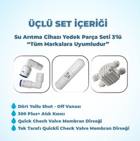 Resim Su Arıtma Cihazı Yedek Parça Seti 3'lü Tüm Markalara Uyumludur 
