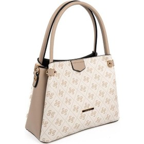 Resim Silver Polo Sp1254 Kadın El Çantası Monogram Bej-kum 