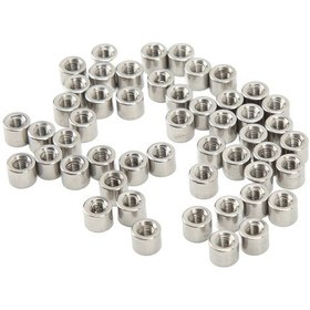 Resim Moveevo 50 Adet M3x0.5-6 L5mm 304 Paslanmaz Çelik Dikişli Silindirik Bağlantı Somunu Seti - Güvenli Birleşim İçin Ev, Makine Ve Boru Bakımı 
