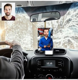 Resim Oto Tamir Usta Tasarımlı Ahşap Araba Dikiz Ayna Süsü 