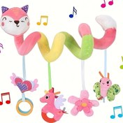 Resim 0-6 Ay Bebek Koltuk Oyuncak Spiral Yatak Asılı Yeni Doğan Peluş Tilki Mobil Duyusal Oyuncak Beşik, 0, 3, 6, 9, 12 Yaş Erkek ve Kız Çocuklar İçin Uygun - İdeal Hediye 
