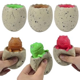 Resim 3 Adet Renkli Dinozor Yumurta Sıkma Oyuncakları - Dokulu Çatlama Tasarımı, Karışık Renkler (Yeşil, Kırmızı, Pembe), Çocuklar İçin Eğlenceli ve Rahatlatıcı, Doğum Günü, Tatiller ve Paskalya Hediyeleri için Mükemmel, Dinozor Oyuncakları 