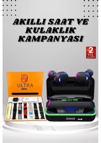 Resim Yeni Nesil Akıllı Saat Ve Bluetooth Kulaklık Kampanyası Android Ve İos Uyumlu Uyku Ve Sağlık Takibi 