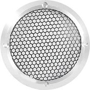Resim Alüminyum Araba Tweeter Hoparlör Izgara Kapak Tam Metal Mesh Grille Geliştirme için 3.5 inç Gümüş 