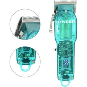 Resim Profesyonel Saç ve Sakal Kesme Makası, Şeffaf Giyotin, Rahat ve Hassas Kullanım Sağlar 