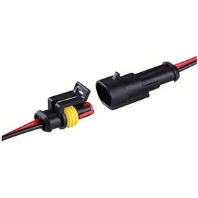 Resim 2 Pin Kablolu Su Geçirmez Araç Elektrik Söketi Süper Seal Konnektörü Waterproof 