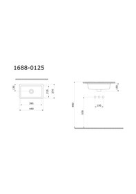 Resim Bocchi Milano 1688-001-0125 Tezgah Altı Lavabo Beyaz 44 CM 1466841 