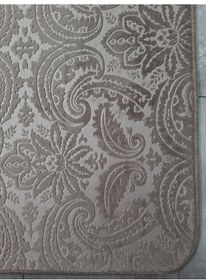 Resim Ultrasoft Desenli Kapuçino 3 Lü Banyo Paspası Halısı Seti Kaymaz Kahverengi 