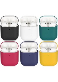 Resim Ekılıf - Apple Uyumlu AirPods 1.nesil - Kılıf Darbelere Karşı Dayanıklı Silk Silikon Kılıf - Saks Mavi 
