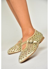 Resim Fox Shoes U820086704 Ten Kumaş Kadın Babet Ten-kumaş Ten Rengi 