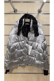 Resim Park Moda Parlak Kapitone Mont 