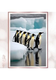 Resim Kutup Ekibi Penguenler Pvc Tablo 