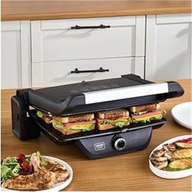 Resim AyrStore Gastro Classic Izgara ve Tost Makinesi Matte Black 6 Dilim Kapasiteli 