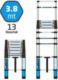 Resim Master 13 Basamaklı Teleskopik Merdiven 3.8 Mt. 504322 