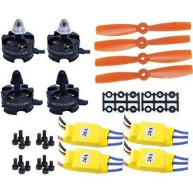 Resim 4 adet MT2204 2300Kv Fırçasız Motor CW/CCW + 5045 Pervane + 20A Esc 
