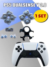 Resim Ps5 İç Lastik V3 Silikon İletken Ps5 Dualsense Versiyon 3 Tamir Yedek Parça Siyah 