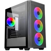 Resim Powerboost Pb-p2252bb Usb 3.0 Mesh Siyah 4x Ring Argb Fanlı Mid T 