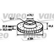 Resim VALEO 186886 Fren Diski Arka Transporter T5 03- Transporter T6 15- 16 Jant Havalı 294Mm 