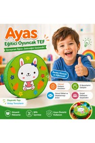 Resim AyasEğiticiOyuncak Bebek Müzik Aleti Ahşap Deri Tef - AYAS EĞİTİCİ OYUNCAK 