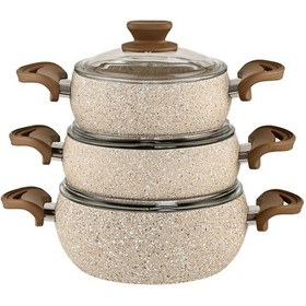 Resim 6 Parça Güveç Tencere Seti Bakalit Saplı - Capi 