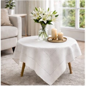 Resim Mrmemo Işlemelik Fiskos Örtüsü Sade Düz 