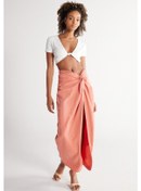 Resim Regular Fit Normal Kesim V Yaka Beyaz Crop Bluz Beyaz 