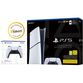 Resim Sony Playstation 5 Slim 825 GB Digital Versiyon + 2.Dualsense Oyun Konsolu Bilkom Garantili 