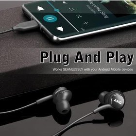 Resim UrbanX Samsung Galaxy A53 5G Örgülü Kablo için OEM 2021 Tip-C Stereo Kulaklık - Mikrofonlu - Siyah - USB-C Konektörü (ABD Versiyonu) 