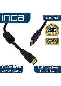 Resim INCA IHH-04 1,8MT HDMI TO HDMI ALTIN UÇ 1.4V 3D 