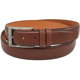 Resim Süzer Deri 3.5 Cm. Klasik Hakiki Deri Dikişli Model Düz Renk Erkek Kemer Açık Kahverengi Açık Kahverengi 