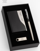 Resim MELL & SWIPE Hediyelik Kişiye Özel Kalem İsim Baskılı 16 Gb Usb Flash Bellek, Isme Özel Kartvizitlik Business Set 