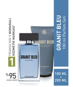 Resim Yves Rocher Granit Bleu Edp Erkek Parfüm Seti 100ml 200ml 