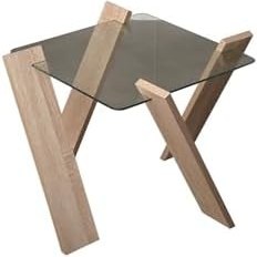 Resim Roman Cam Yan Sehpa Açık Meşe 