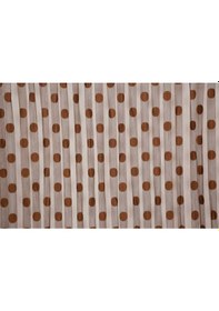 Resim Puanlı Model Acı Kahve Renk Hazır Ip Perde 300x280 Cm 