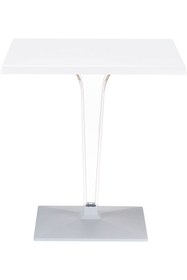 Resim Siesta Ice 60x60cm Kare Masa Balkon Bahçe Masası Mobilyası 