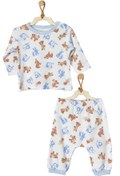 Resim Erkek Bebek Sincap Desenli Ekru 2li Pijama Takım Ac22319 
