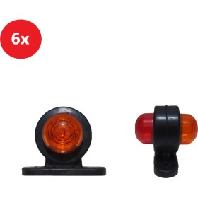 Resim Hilal Shops Mini Takoz Lamba 6 Ledli 6 Adet (Sarı-Kırmızı) 