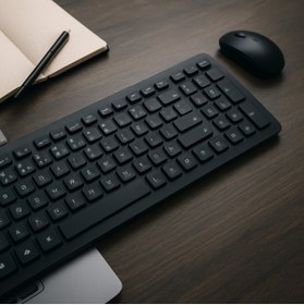 Resim Dexim KW-103 TR Kablosuz USB Klavye – Siyah, Q Türkçe, Laptop & PC Uyumlu 