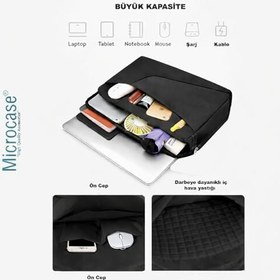 Resim Microcase Honor Pad X9A 11.5 inch Macbook Laptop Çantası 2 Bölmeli + Bluetooth Klavye+Mouse+Tablet Standı Siyah AL5568 