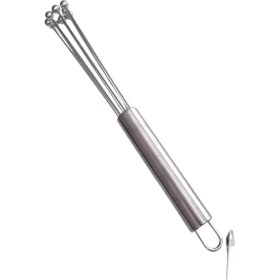 Resim Feyza Design Uzun Paslanmaz Çelik Top Uçlu Ayarlanabilir Çırpıcı 30 cm 