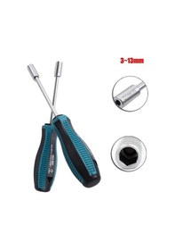 Resim 4.5mm 3 13mm Uç Altıgen Soket Tornavida 156 262mm Toplam Uzunluk Cr-v Manyetik Olmayan Altıgen Soket Anahtarı Somun Sürücü El Aleti 1946 