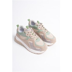 Resim Avira Kadın Bej Vizon Kalın Tabanlı Spor Ayakkabı Sneakers Bej 