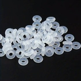 Resim 50/100/200 Adet Şeffaf Silikon Kauçuk Ara Parça Boncuk Yüzükleri - Kaydırmaz Yerleştirme O-Halkaları (2mmx6mm) DIY Takı Yapımı, Bileklik & Kolye Malzemeleri, El Yapımı Aksesuarlar, Basit Boncuk Tasarımı, Pürüzsüz Yüzey 