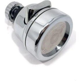 Resim Optana 3 Fonksiyonlu Oynar Başlık Tazyikli Krom Eviye Spiral Batarya Musluk Ucu Çok Renkli 