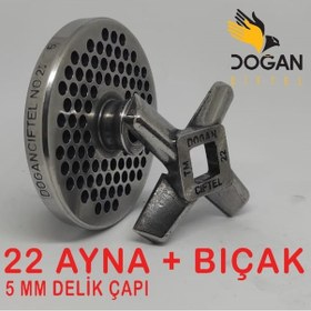 Resim Doğan Çiftek No: 22 Kıyma Makinesi Ayna Bıçak Seti 