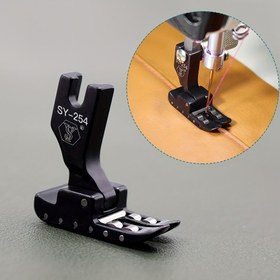 Resim SHUYUSEWING Premium Siyah Titanyum Çelik Rulo Ayak Ağırlıkta Suni Deri Kaplamalı Kumaşlar için, Bilgisayarlı Düz Dikiş Makineleriyle Uyumlu, Hassas Dikiş ve Örgü İşleri için Dayanıklı Metal Yapı 