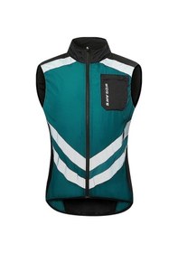 Resim Novahub Wosawe Bisiklet Kolsuz Jile Rüzgar Geçirmez Hi Viz Yansıtıcı Giyim Lacivert Bisiklet Yeleği Lacivert - L Lacivert 