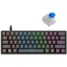 Resim Valkyrie Leaven K620 RGB 61 Key Mavi Tuş Mekanik Oyun Klavyesi 