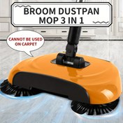 Resim Elektriksiz İtme Tipi Süpürge Süpürge Süpürge Süpürge Tozpan Mop Üçü Bir Arada Basit İtme Tipi Süpürge Rulo Süpürge 