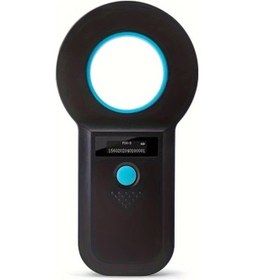 Resim Tianchishop Siyah 124khz Rfıd Hayvan Okuyucu Oled Ekran Hafıza Iso11784/85 Fdx Emıd Uyumlu 